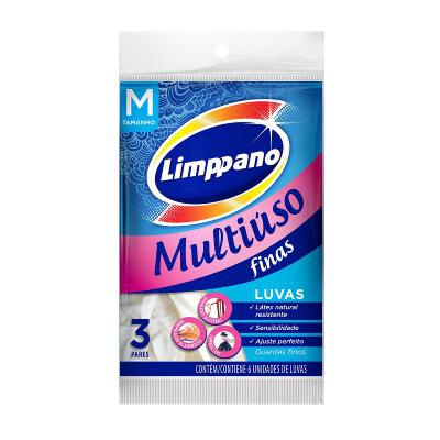 Luvas Multiuso Limppano M Com 3 Pares
